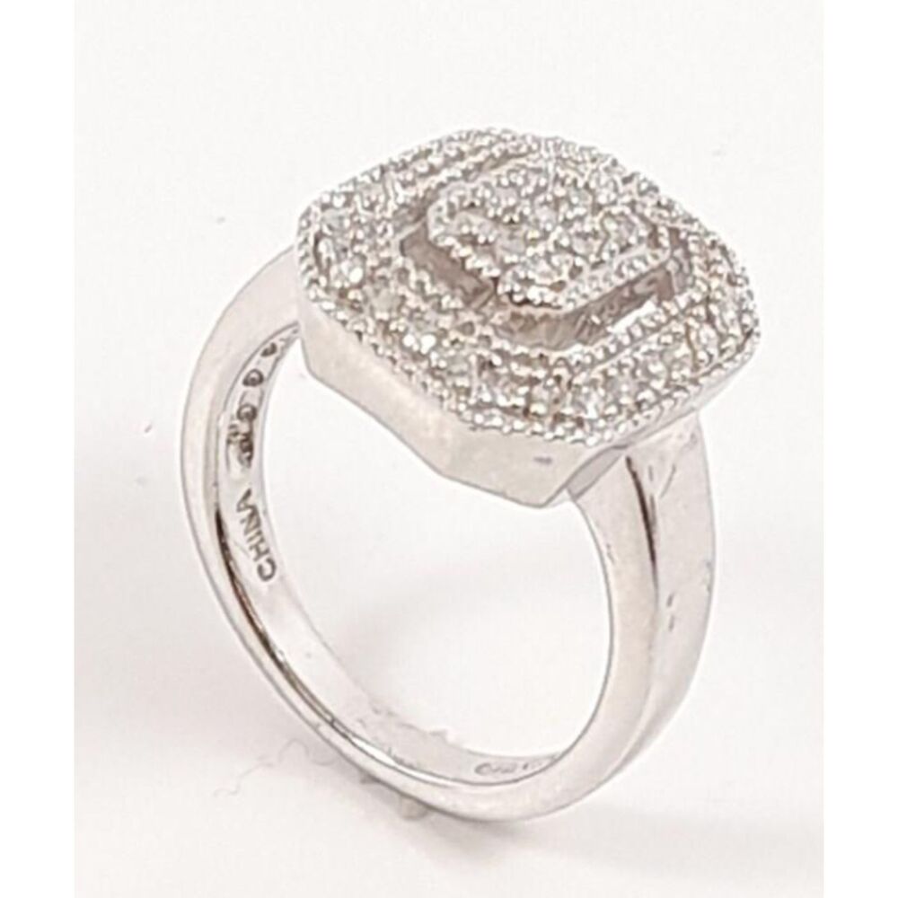 Sterling Silver Rectangular Bezel Set Square Ring… - image 3